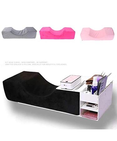 KOO Lash Pillow: Memory Foam Eyelash Extension Neck Support with Pocket - Black - Buy Online on GoSupps.com