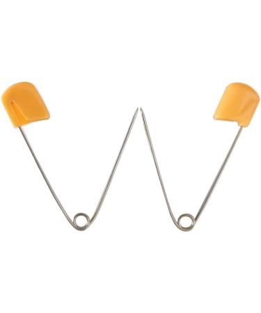 Ruidee 50 Pcs Diaper Pins with Safe Locking, Orange - Plastic Head Safety Pins for Baby Diapers - Buy Online on GoSupps.com