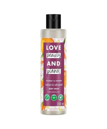 Planet Vitamin C & Orange Body Wash | Natural Shower Gel for Glowing Skin | 200ml (6.7 Fl Oz)