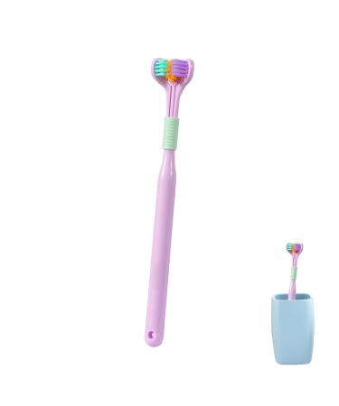 Soft Toothbrush for Adults | Extra Soft V-Shape Brush with Non-Slip Handle | Cypeason Lila - Optimal Dental Care & All-Round Cleaning - Buy Online on GoSupps.com