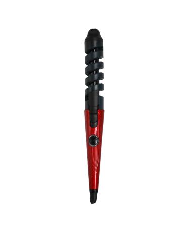 Spiral Screw Rod Constant Temperature Hair Care Ceramic Glaze Electric Curling Rod Curly Irons for Hair (Red 31.5x3.5cm) 31.5x3.5cm Red