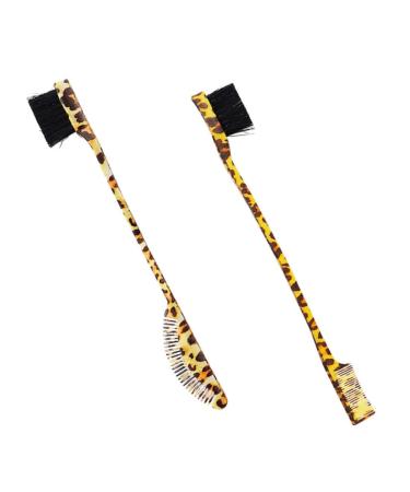 Beaupretty 2st eyebrow brush Magic booth B rste Duo brush Definition brush Eye-foundation brush make-up gadgets eye powder brush flatter brush brushes