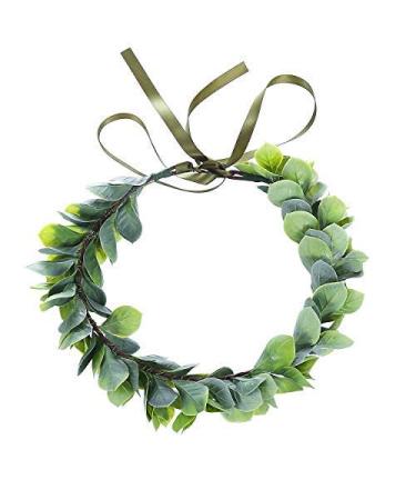 Elegant Green Leaf Eucalyptus Flower Wreath - Women's Hair Band & Headdress for Weddings & Parties - Buy Online on GoSupps.com