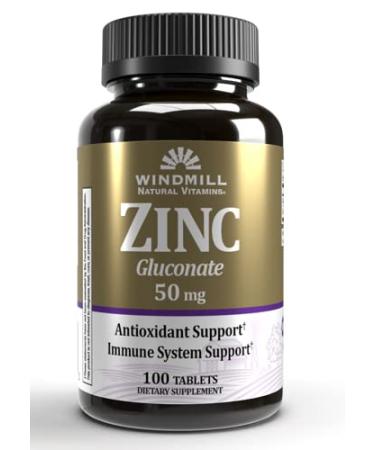 ZINC TAB GLUCONATE 50 MG WMILL Size: 100 - Buy Online on GoSupps.com