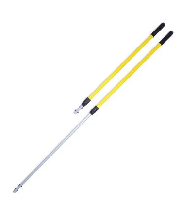 Rubbermaid Commercial, Quick-Connect Straight Adjustable Extension Handle/Pole - Cleaning Tool for Floors, Walls, Ceilings, Windows in Residential/Commercial/Business, Yellow, 4ft - 6ft, FGQ75500YL00 4 ft - 6 ft
