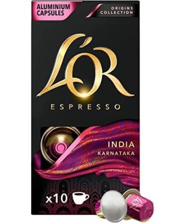 L'Or Espresso Coffee - 100 Capsules India Intensity 10 - Nespresso * compatible (pack of 10 x 10) - Buy Online on GoSupps.com