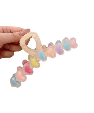 Limtula Hair Claw Clip for Girls Large Clip Hair Styling Accessory for Thick Hair French Jaw Clip Lovely Women Headdress Love style large