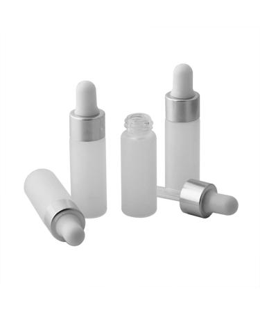 Enslz 5ml Mini Milk Glass Drip Bottles for Essential Oils - Reusable & Refillable with Metal Screw Cap - Pack of 15 - Perfect for Nose Oil | International Shipping - Buy Online on GoSupps.com