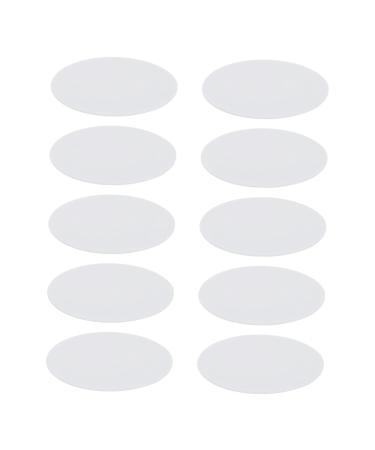EXCEART 10pcs Nail Polish Palette Manicure Display Tools Paint Color Dish Nail Color Palette Cosmetic Palettes Nail Tip Holder Circle Tray Manicure Pallet White Glue Board Mix White 9.5X9.5X0.1CM