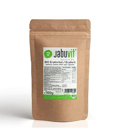 Jabuvit- Bio erythritol-erythritus bio certified erythritol powder for a delicious & low-calorie diet 100g erythritus has 0kcal environmentally friendly packaging made in Germany-1000G