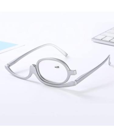 Buy Stylish Foldable Makeup Reading Glasses for Women - Presbyopia Visual Aid & Magnifying Silver Eyewear - Buy Online on GoSupps.com