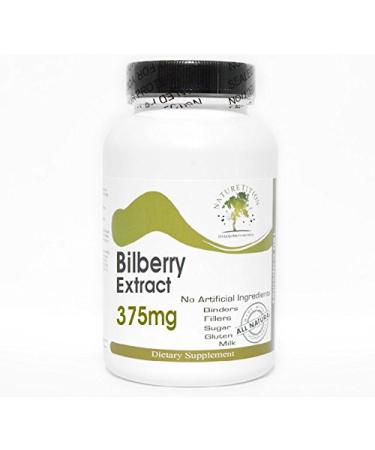 Bilberry Extract 375mg 200 Capsules - No Additives Naturetition Supplements