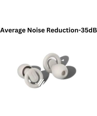 Ultra-Comfy Reusable Earplugs for Sleeping | Customizable Hearing Protection | 25-35dB Noise Reduction | Flexible Travel & Focus Earplugs - Tan Medium - Buy Online on GoSupps.com