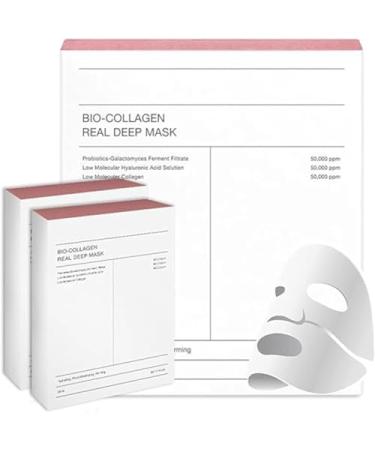 Seneva Bio Collagen Mask Seneva Korean Face Mask - Pore Minimizing Deep Collagen Anti Wrinkle Lifting Mask Hydrating Overnight Hydrogel Mask Collagen Real Deep Mask For All Skin Types (8PCS)
