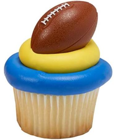 FOOTBALL Cupcake Toppers and Liners - Football Cupcake Rings with Coordinating Green Foil Baking Cups - Enough for 60 Cupcakes / The Whole Team! - Buy Online on GoSupps.com
