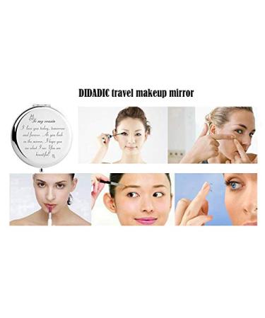 DIDADIC Cousin Gifts - Travel Makeup Mirror for Graduation - Birthday Gift for Cousin Women - Buy Online on GoSupps.com