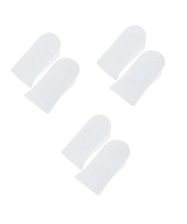 FOMIYES 3 Pairs Height Increase Insert Increased Insoles Shoe Pads Height Lift Shoe Lifts Silicone Gel Heel Lift Inserts Height Half Elevator Insole Plug-in Invisible