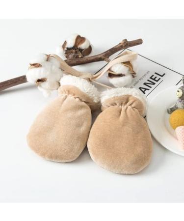 XGOPTS Baby Winter Mittens - Thick Warm Lining, Anti-Scratch Gloves for Boys and Girls (9-18 Months) - Brown Cat Design - Buy Online on GoSupps.com