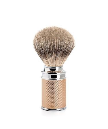 M hle TRADITIONAL -Shaving brush silvertip badger metal red gold 091 M 89 RG