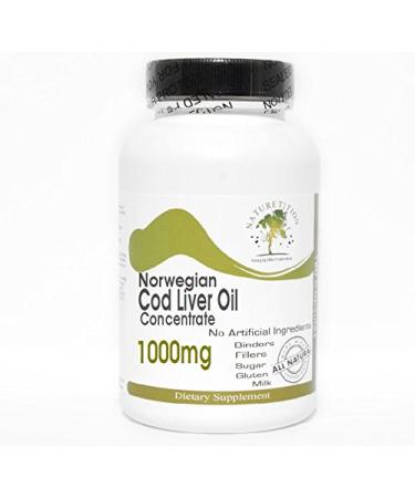 Norwegian Cod Liver Oil Concentrate 1000mg 100 Capsules - No Additives Naturetition Supplements