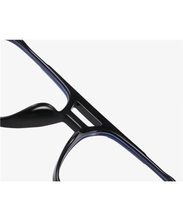 Fuqinqingoz Oversized Anti-Blue Light Reading Glasses - Fashionable Aviator Style Flat Light Mirror +350 Gray - Buy Online on GoSupps.com