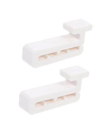 Lalafina 1 pair of hooks for helmm mask Mitchaffen Ski helmet attachment of mask clips Professional mask holder mask clips for sport practical mask hooks pvc white protection connector 4x2x1cm