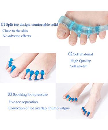 Toe Separator and Bunion Corrector Set for Relaxation, Pedicure, Yoga, Running | Men and Women | Gel Toe Stretcher - Buy Online on GoSupps.com