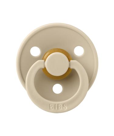 BIBS Color Schnuller 2-Pack | BPA-Free Cherry Shape Nipple | Natural Rubber Pacifiers for 0-6 Months | Made in Denmark - Vanilla/Cloud - Buy Online on GoSupps.com