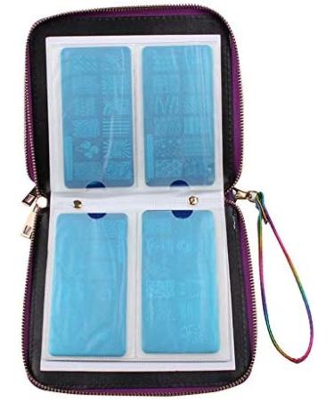 Buy Finger Angel 120 Slots Nail Stamping Case | Laser Style Nail Art Organizer with Double Zipper | International Shipping Available - Buy Online on GoSupps.com