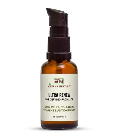 Ultra Renew Anti Aging Face Oil -Reduce Wrinkles Fine Lines Boost Skin Firmness Deep Moisture -With Stem Cells Collagen Antioxidants Vitamins Sea Buckthorn Rosehip Pomegranate