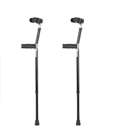 Arm Cuff Crutch Forearm Crutches Balancing Mobility Aid Retractable and Adjustable Collapsible Cane for Elderly Disabled Walking Stick Shock Absorber 1 Pair Warm Life