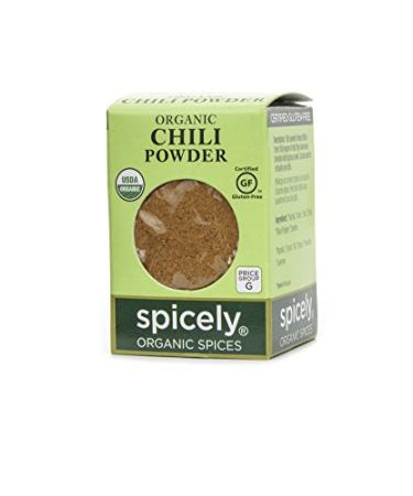 Spicely Organic Chili Powder 0.45 Ounce ecoBox Certified Gluten Free 0.45 Ounce (Pack of 1)