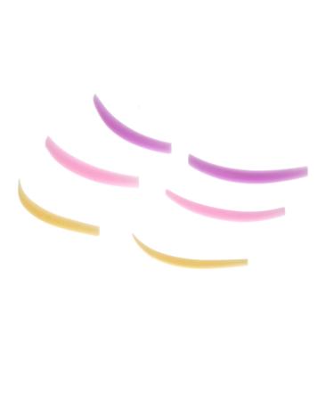 6 Pairs Eyelash Extension Silicone Eyelash Pad Silicone Makeup Tool Silicone Eyelash Gasket Reusable Eyelash Gasket Eyelash Perming Curler Eyelash Grafting Gasket Eyelash Perm Pad