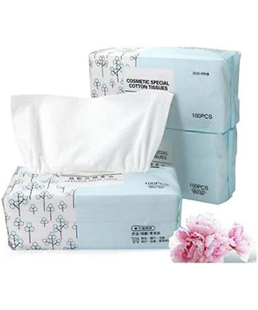 Soft Facial Cotton Tissues for Sensitive Skin - 100 Count Makeup & Cleaning Cloths | International Shipping - Buy Online on GoSupps.com