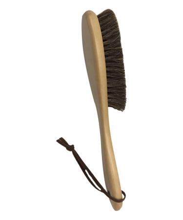 Home Shoes Brushes Polish Wood Handle Real Hair Brush Cleaning for Leather Boots Shoes Cleaner Care Shoe Brush Bathroom Tool Brush Onecolor