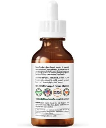Herbal Goodness Kidney Cleanse & Detox - Chanca Piedra Dandelion Root Milk Thistle Supplement - 2 Fl. Oz for Kidney and Liver Health - Buy Online on GoSupps.com