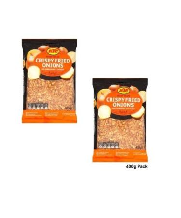 Gharana Swaad ka Khazaana KTC Crispy Fried Onions 400g (Pack of 2) | Authentic Crunchy Topping | Versatile Topping | Sprinkle with Crunch | Premium Onions | Superior Flavor