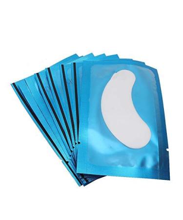 50 pairs mask eye pads anti -aging eye care eye pads for eyelash extensions lint -free eyes gel patch hydrogel eye pads professional lint free eye gel patch eyelash extension eye eyelid (blue)