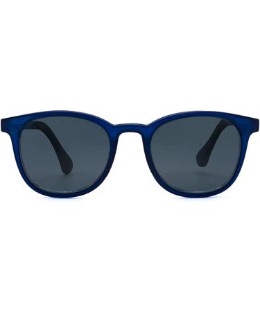 Blue Light Blocking Reading Glasses with Magnetic Sunglasses Clip - Naples Blue 2.0 Diopters for Women and Men - Buy Online on GoSupps.com