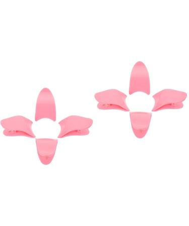 8 Pcs False Eyelash Auxiliary Eyelash Separator Lash Clip Tool Eyelash Applicator Lash Applicator Tool Lash Tools Makeup Supplies Fake Eyelashes Abs Auxiliary Tool Pink