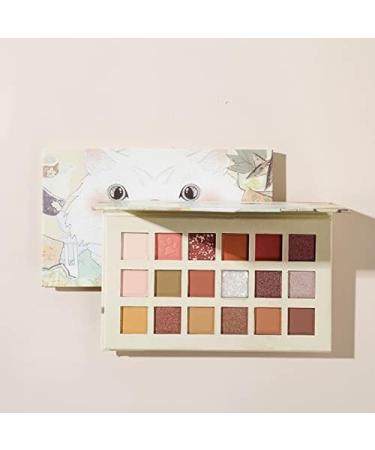 JOYTILLGU Beauty Palette 18 Colors Eyeshadow Palette Lazy Cat Animal Eye Shadow Matte Palette Cosmetic Shine Eye Beauty Makeup Glitter Eyeshadow Palette18 colors - Buy Online on GoSupps.com