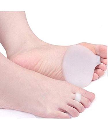 VivoFoot 2 Pairs Ball of Foot Cushions  Forefoot Pads Metatarsal Pads for Men & Women White 4 PCs
