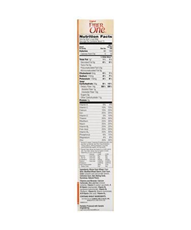 Fiber One Original Bran Whole Grain Cereal 19.6 oz - High Fiber Breakfast Option - Buy Online on GoSupps.com