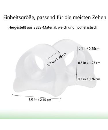 Toe Spreader for Correcting Overlapping Toes - 12 Large-Scale Toe Separator Spacers for Hallux Valgus Hammer Toes & Bunion Relief - Buy Online on GoSupps.com