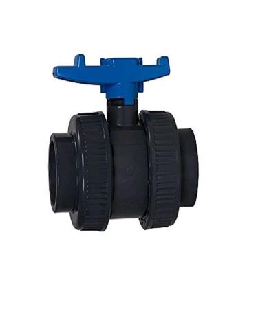 Aquaforte PVC ball valve with union on both sides "Econo-Line" adhesive connection for 50 mm (outer diameter) pipes - Buy Online on GoSupps.com