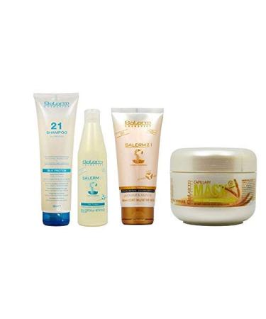 Salerm 21 Silk Protein Combo Set (SHAMPOO&(BOTTLE) LEAVE-IN&JASMINE-LEAVEIN&MASK(200ML)