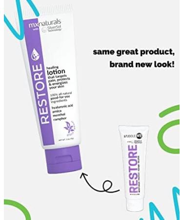 MX Naturals Restore 3.4oz Lotion | All Natural Joint Pain Relief with Menthol, Camphor, Arnica & Hyaluronic Acid - Buy Online on GoSupps.com