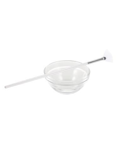 HONMEET Beauty Cream Facemask Mixing Tool Kit Concealer Facial Mud Mixing Bowl Makeup Beauty Brush Mask Applicator Tools Beauty Salon Brush Beauty Tools Scraper White