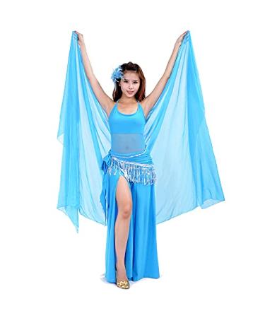 Lightweight 100% Chiffon Hand Scarf Belly Dance Scarf Throwing Chiffon Hand Scarf Belly Dance Costume Outfit Scarf Navy Blue