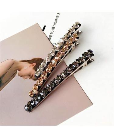 2 Pcs Green Rhinestone Diamond Hair Barrette Clips for Women & Girls - Vpang Alligator Duckbill Bobby Pins - Buy Online on GoSupps.com